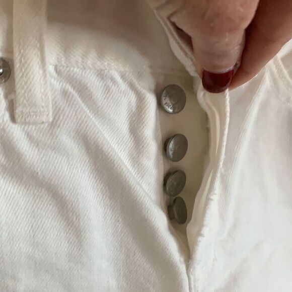 Free People Sophia White Denim Short - Picture 8 of 12